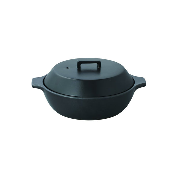 Kinto Kakomi Ih Clay Pot 1.2L Black - Authentic Japanese Cookware