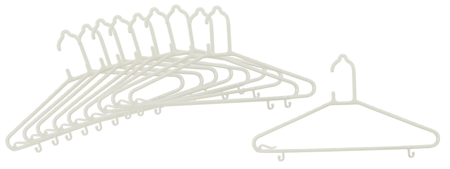 Kokubo Industry 10-Piece Off-White Hanger Set - Japan