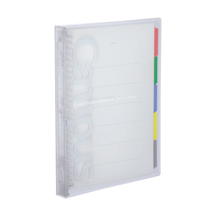 Kokuyo B5 26-Hole Binder - Holds 100 Sheets, Transparent Slide