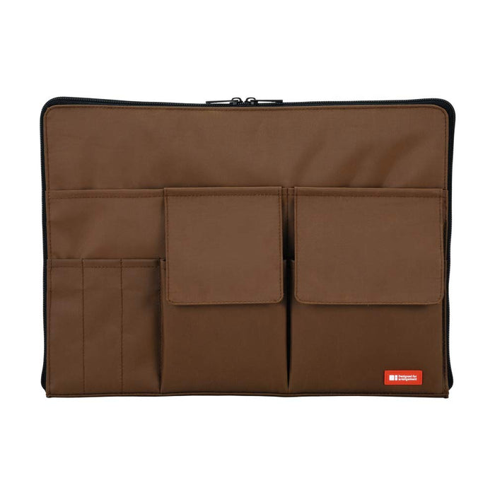 Lihit Lab A7554-9 Brown A4 Inner Bag - Compact and Stylish Organizer