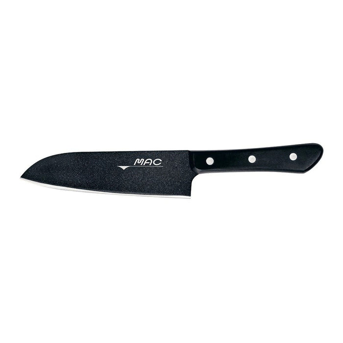 Premium Mac Black Santoku Knife with Fluorine Coating