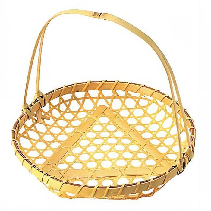 15cm Manyo Bamboo Serving Basket with Handle - Versatile and Stylish Kitchen Essential
