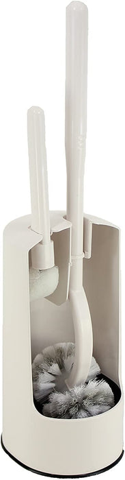 Marna 2-in-1 Toilet Brush Set with Storage Case - White, Made in Japan