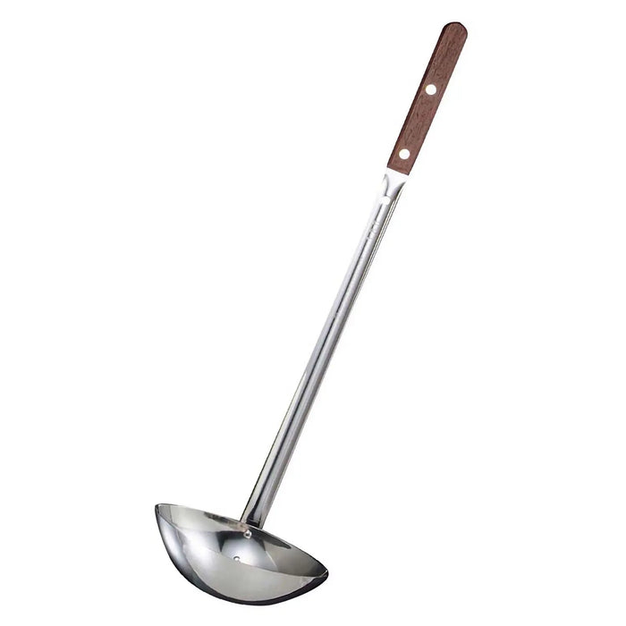 Marutama Stainless Steel Long Ladle with Wooden Handle - 144ml