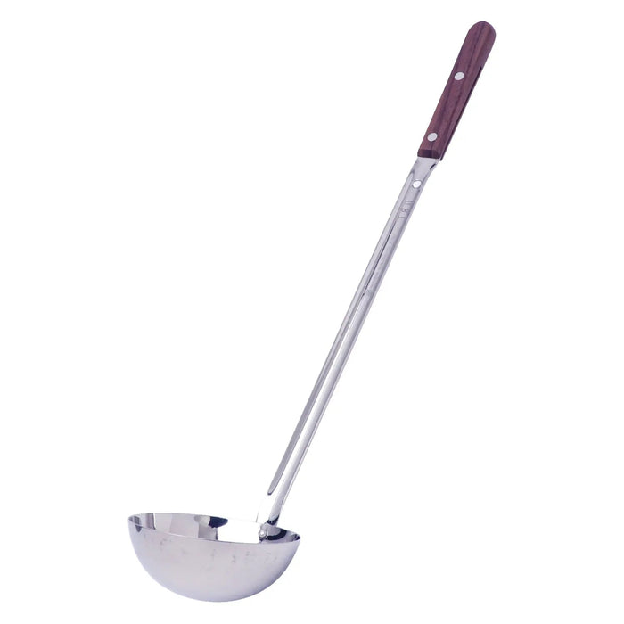 Marutama Stainless Steel Long Ladle - 120ml Wooden Handle