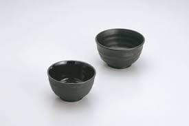 Premium 15cm Black Melamine Donburi Rice Bowl - Min Brand