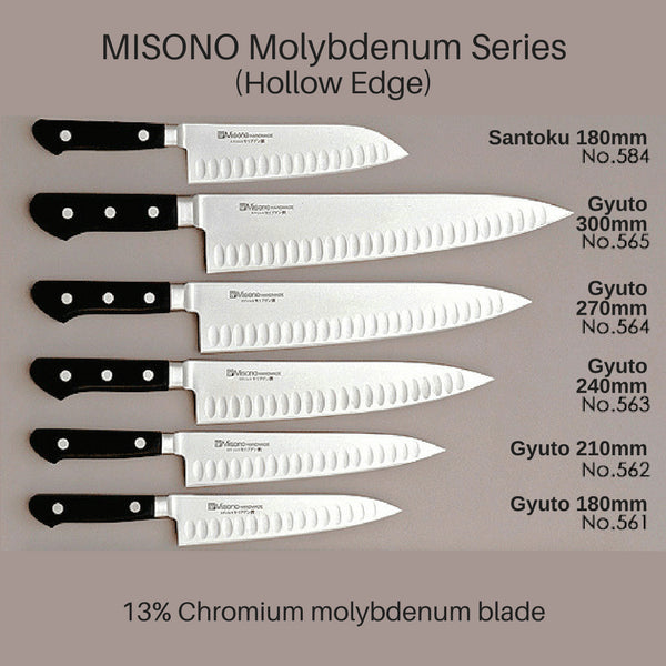 Misono 210mm Hollow Edge Gyuto Knife (No.562) - Premium Quality Cutlery