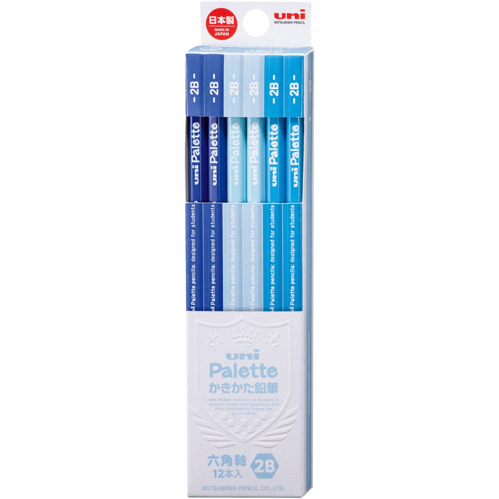 Mitsubishi Pencil Japan Uni-Palette 2B Pastel Blue 12 K55602B