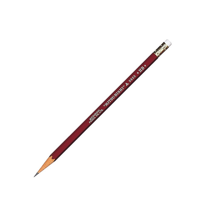 Mitsubishi Pencil 9850 HB with Eraser - 1 Dozen