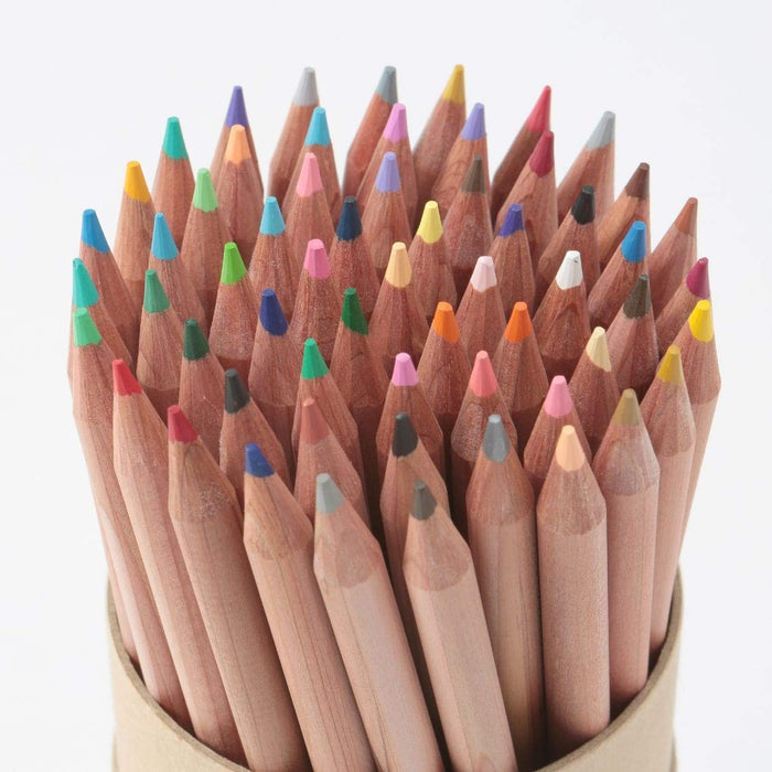 Mujirushi Ryohin 60-Color Colored Pencils in Paper Tube Case