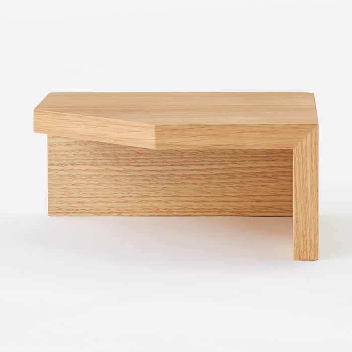 Mujirushi Ryohin Oak Wood Wall Corner Shelf - 22X22X10Cm