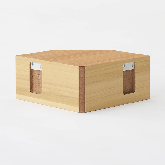 Mujirushi Ryohin Oak Wood Wall Corner Shelf - 22X22X10Cm