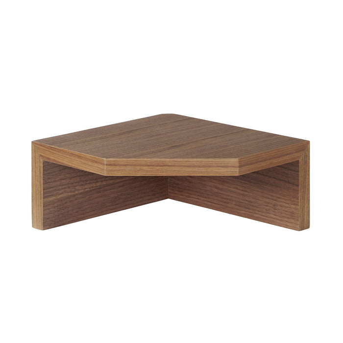 Mujirushi Ryohin Corner Shelf - Walnut, 22x22x10cm - Japan