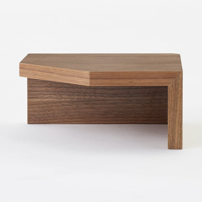 Mujirushi Ryohin Corner Shelf - Walnut, 22x22x10cm - Japan