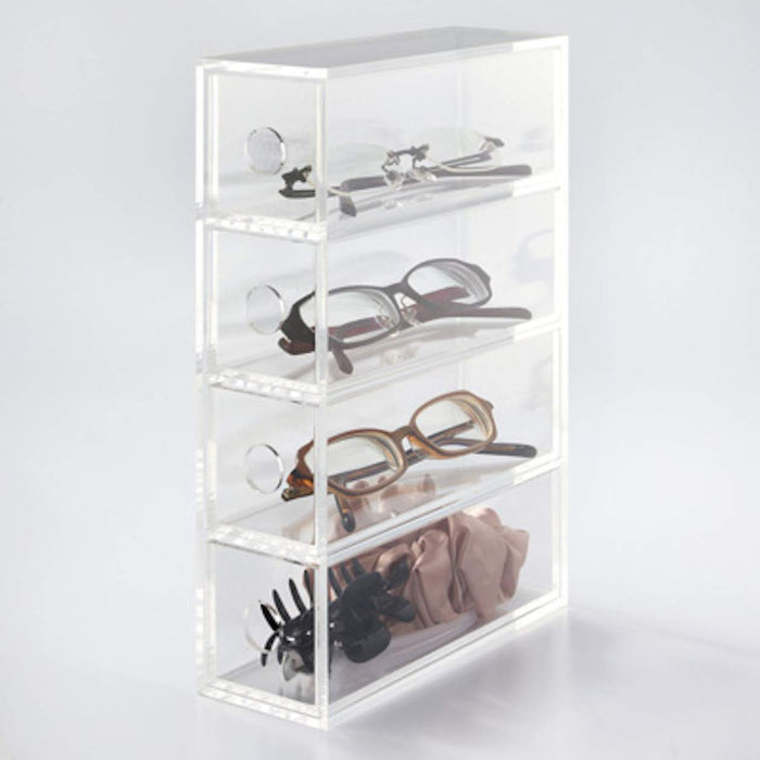 Mujirushi Ryohin Acrylic Glasses/Accessory Case - 6.7X17.5X25Cm - Japan