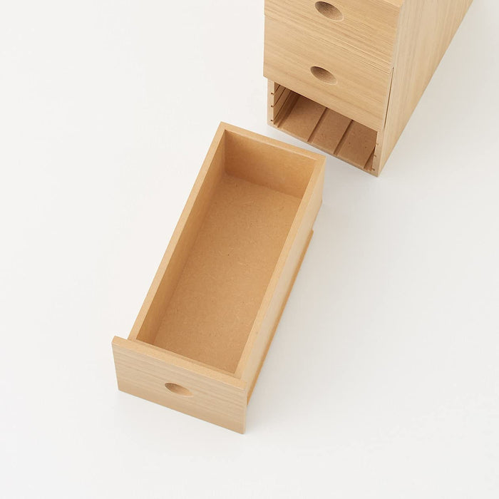 Compact 3 Tier Wooden Storage by Mujirushi Ryohin - 8.4X17X25.2Cm | 82603323