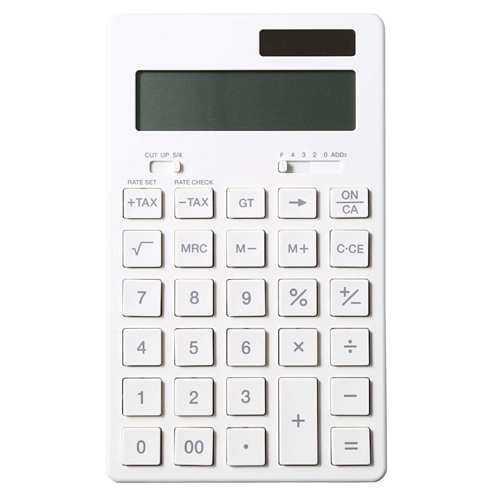 Muji Ryohin Japan Calculator - White 12 Digits KK-1154MS - 37355538