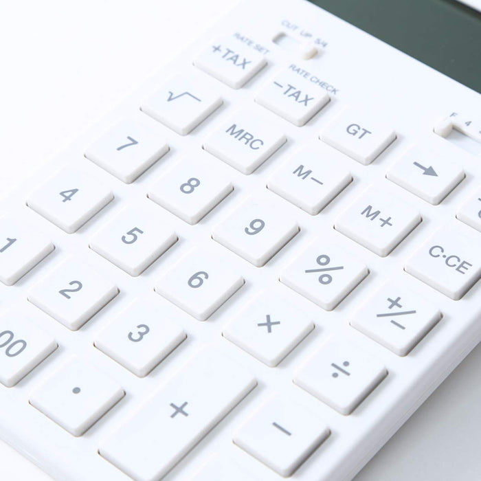 Muji Ryohin Japan Calculator - White 12 Digits KK-1154MS - 37355538