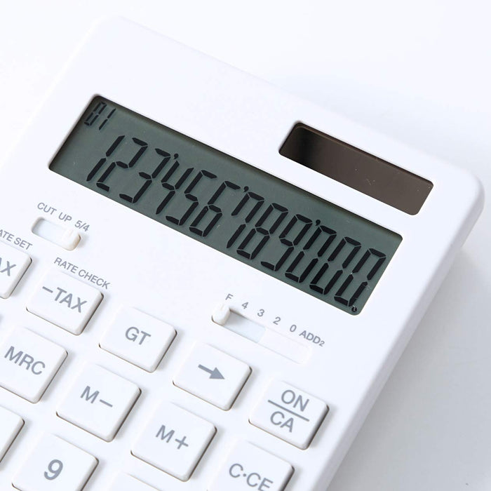 Muji Ryohin Japan Calculator - White 12 Digits KK-1154MS - 37355538