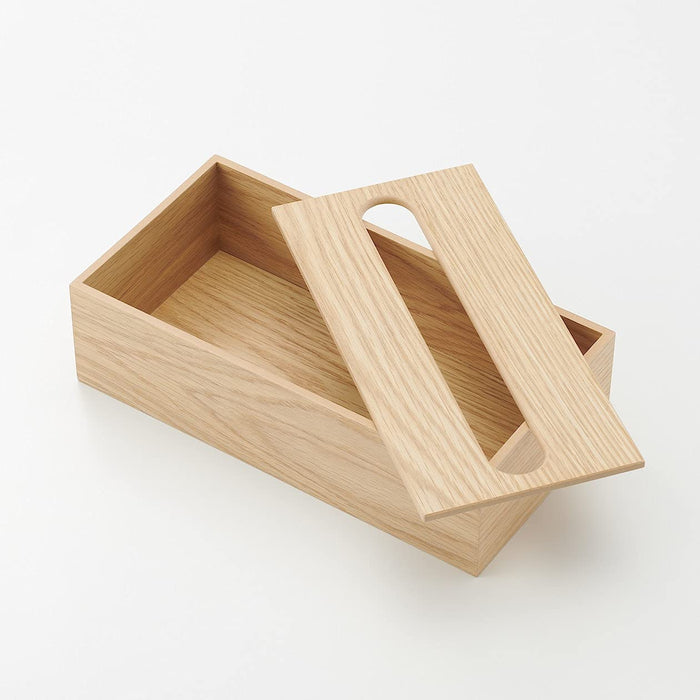 Mujirushi Ryohin Japan Wooden Tissue Box - Compact and Stylish Tissue Holder