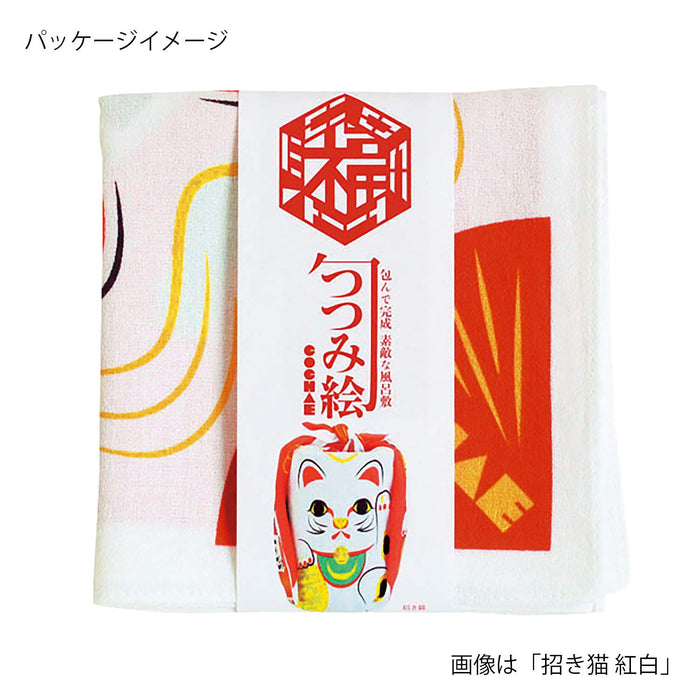 Musubi Furoshiki 48 公分招財貓紅白 - 日本製造 20464-105