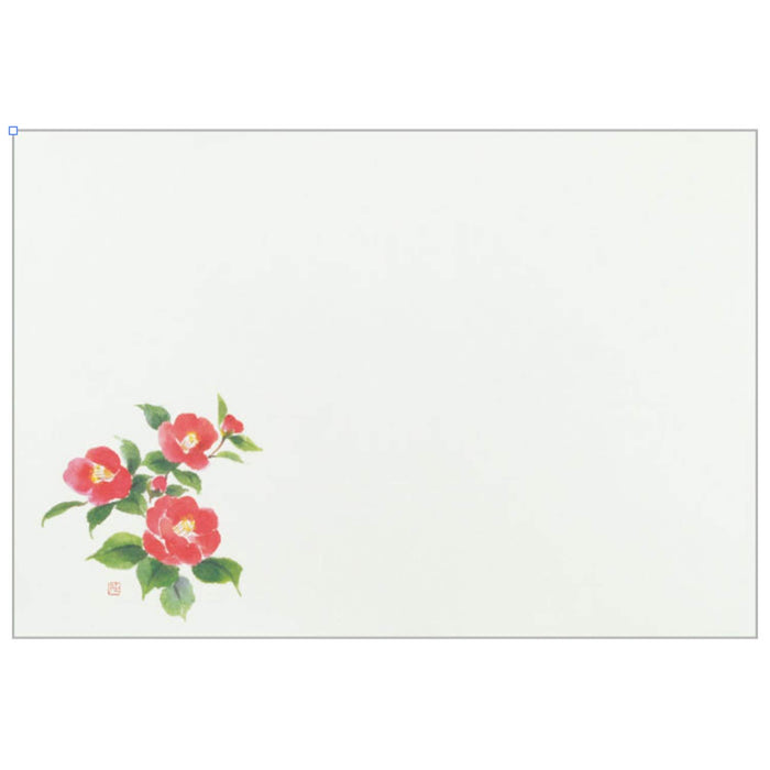 Nagao Camellia Placemat Set - 100Pc, 26X38Cm - Authentic Japan Design