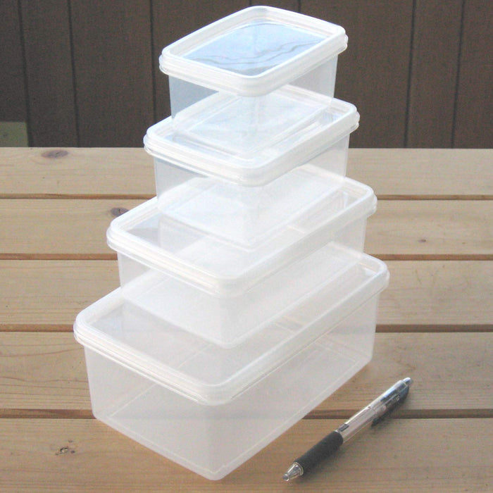 Nagao Square Polypropylene Storage Container Set of 2 - 340ml, Made in Japan