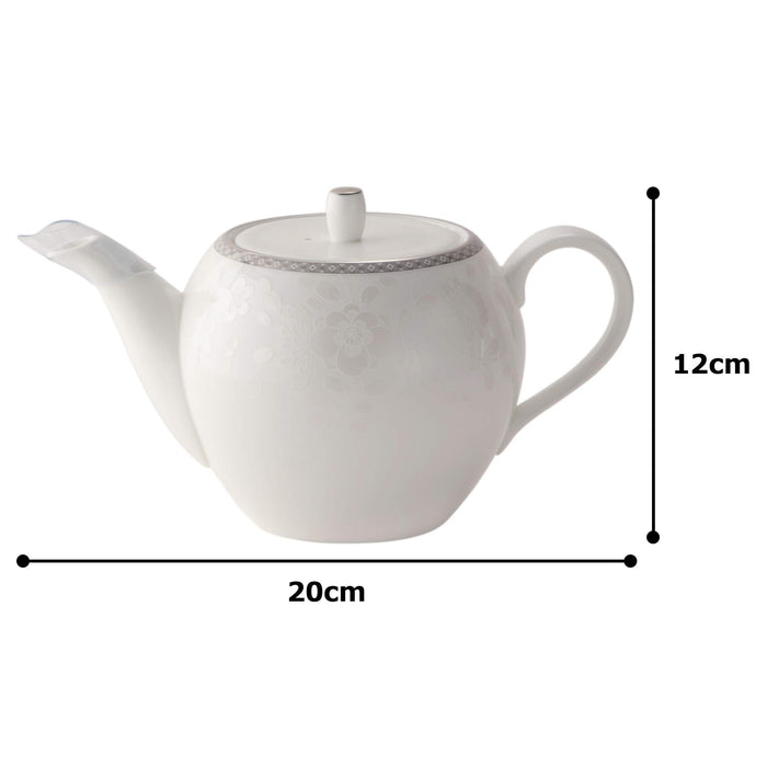 Narumi Japan Tea Pot Milano Bianca 660Cc - Premium Quality Tea Pot