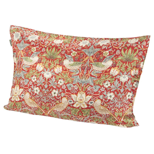 Nishikawa Morris Gallery Strawberry Thief Pillow Cover - 63X43Cm, 100% Cotton, Made In Japan, Red-Kiichin - The #1 Place for Japanese Goods in Your Hand!