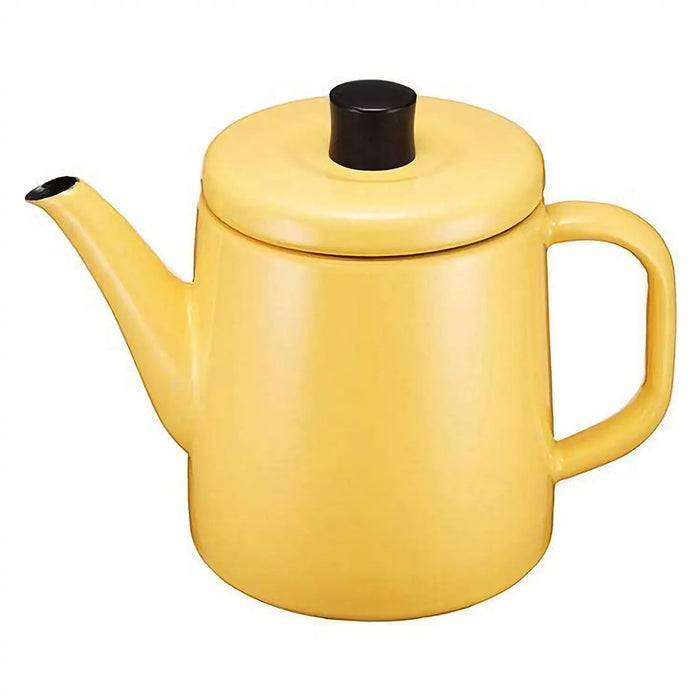 Noda Horo Japan Enamel Kettle 1.5L - Stylish Yellow Kitchen Essential