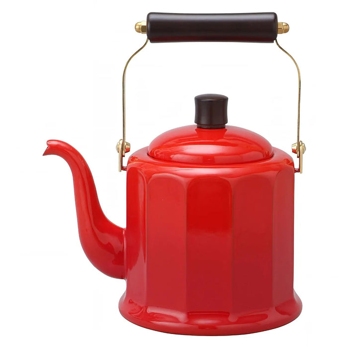 Noda Horo Enamelware Induction 12-Sided Classic Kettle - Red