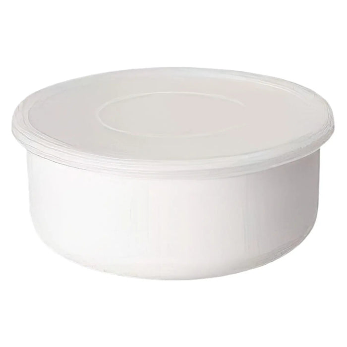 Noda Horo 10cm Enamel Round Food Containers with Lid - White Series