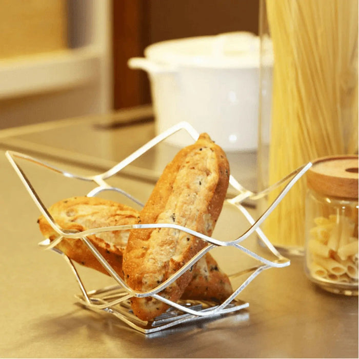 Hand-Crafted Square Tinware Basket - 250x250mm by Nousaku Kago