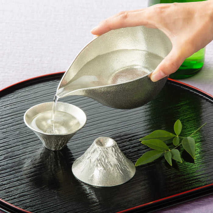 Nousaku Tinware Katakuchi Sake Server - 150ml Silver