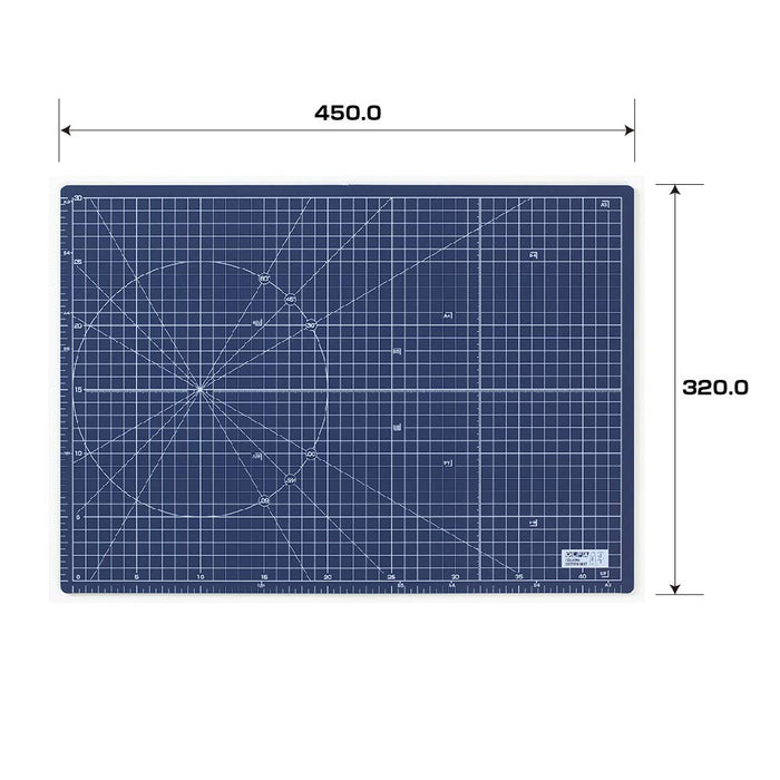 Olfa Bifold Cutter Mat A3 Navy (320x450x3mm) 223Bnv