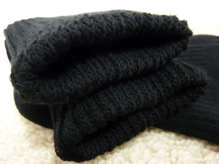 Olive Sara Men's Black Fluffy Thick Socks - Made In Japan