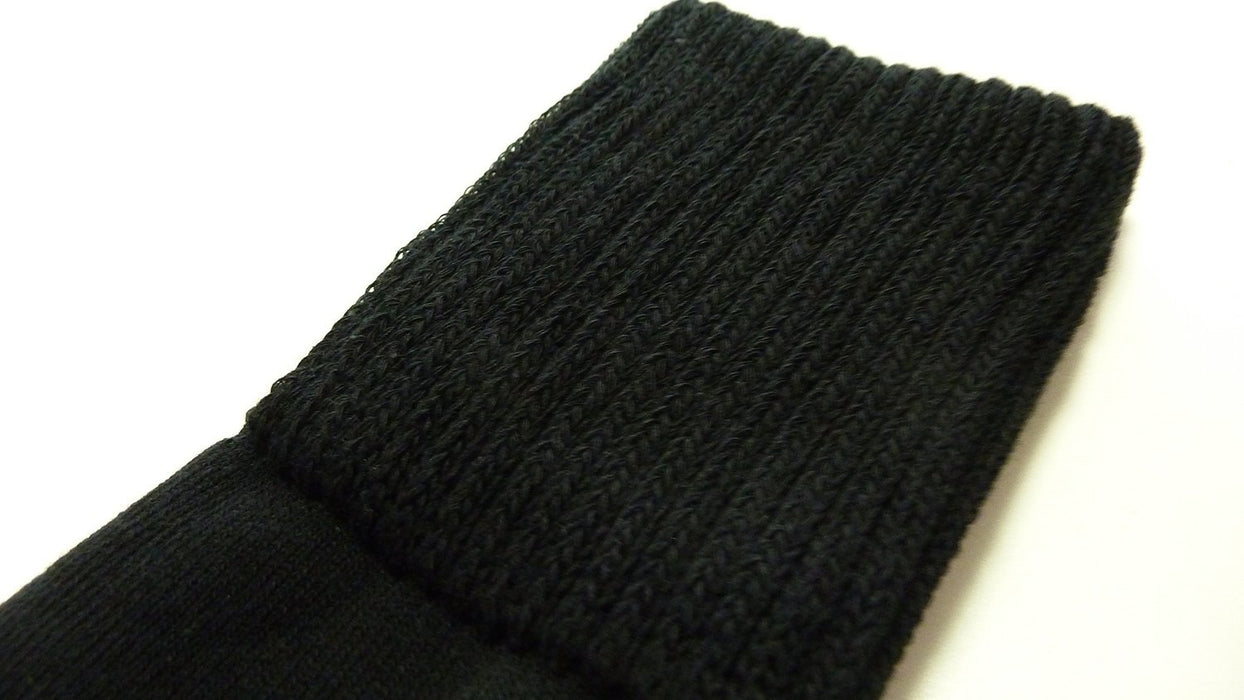 Olive Sara Men's Black Fluffy Thick Socks - Made In Japan