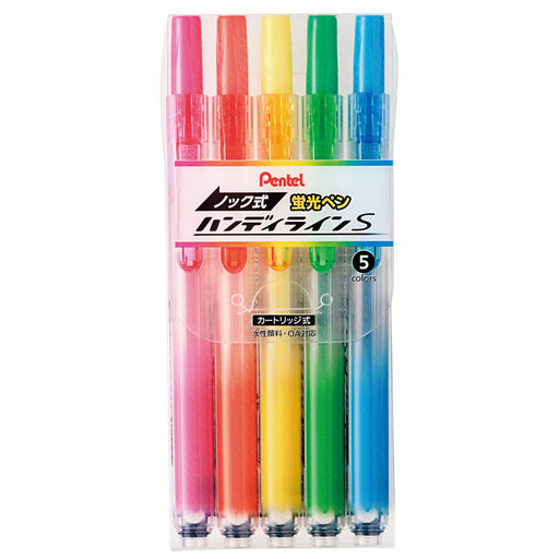 Pentel SSXNS15-5 5 Color Set Retractable Highlighters from Japan-Kiichin - The #1 Place for Japanese Goods in Your Hand!