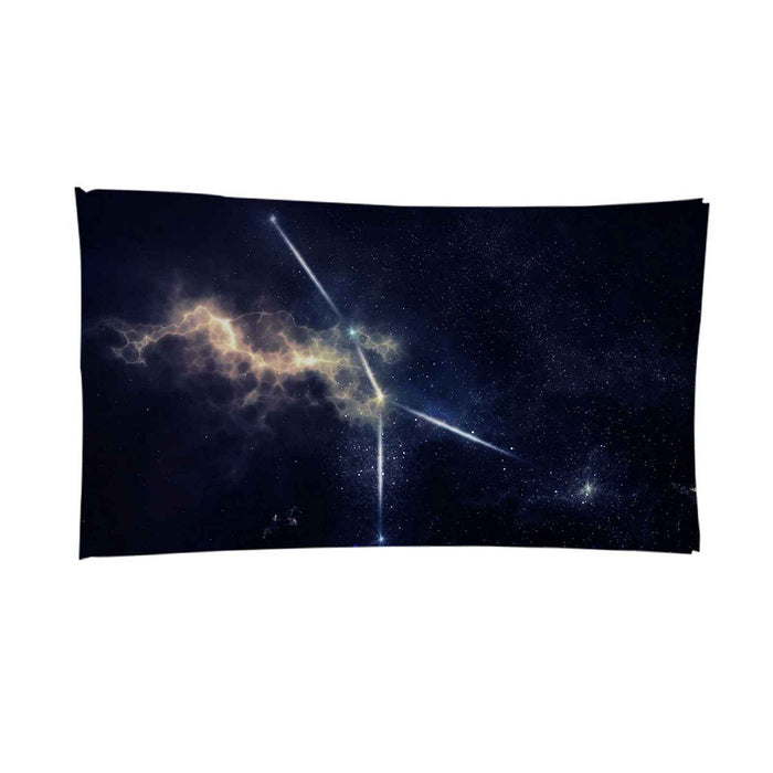 Pghawxz Microfiber Black Starry Sky 3D Beach Towel - Quick Dry & Sandproof