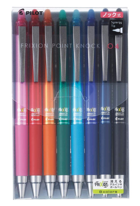 Pilot Japan Friction Point Knock 04 8 Color Pen Set - Premium Writing Tools