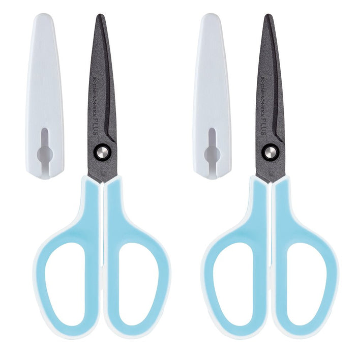 Plus Japan Scissors Set 2-Pack with Fluorine Coating for Precise Cutting