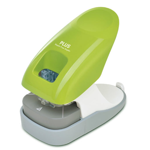 Plus Stapler Japan - Green Stapleless Desktop Stapler Clinches 12 Sheets-Kiichin - The #1 Place for Japanese Goods in Your Hand!