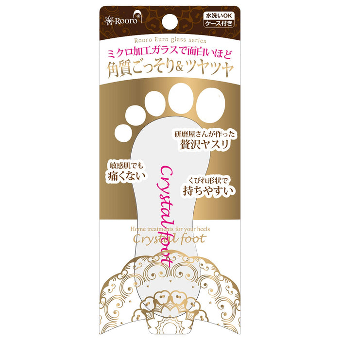 Rooro Japan Crystal Foot File - Gentle Glass Heel Care