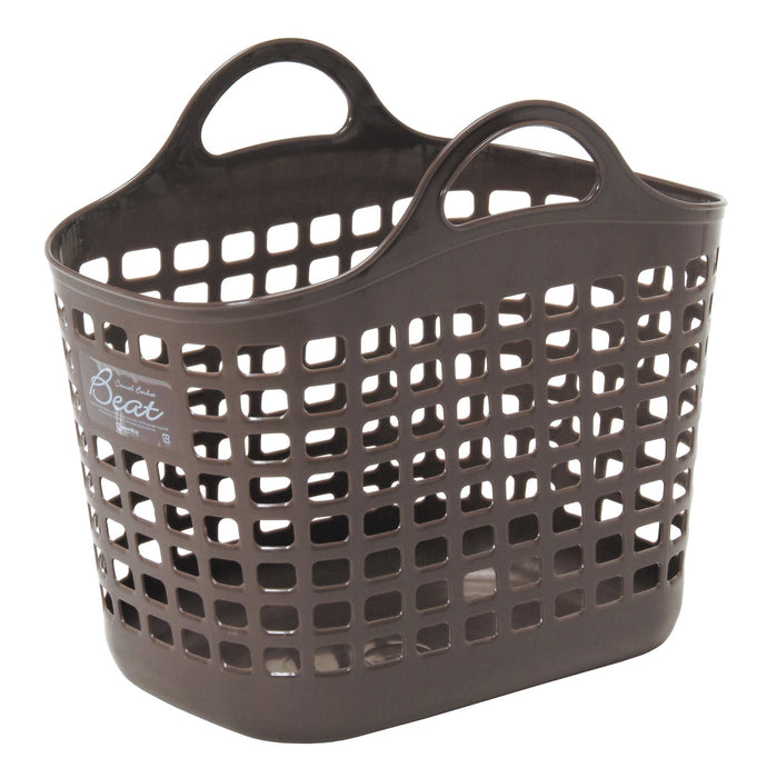 Sanko Plastic Laundry Basket No.1 - Brown, Made in Japan