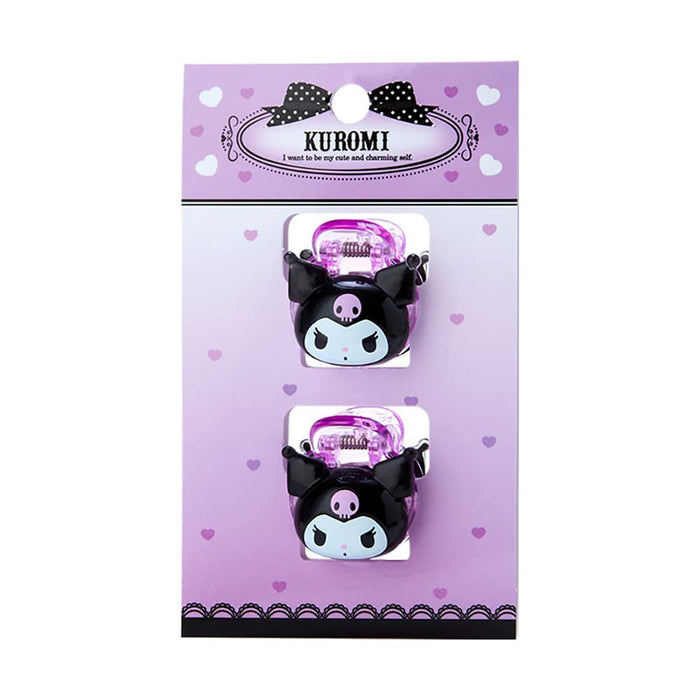 Japan's Exclusive Sanrio Kuromi Hair Clip Set - Clear Mini Clips