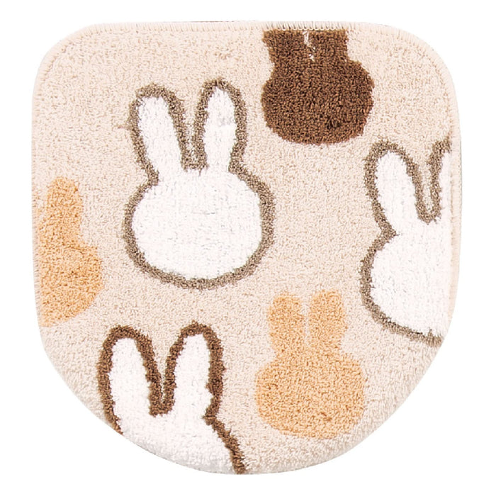 Senko Miffy Beige Toilet Lid Cover with Suction Sheet - Japan 65340