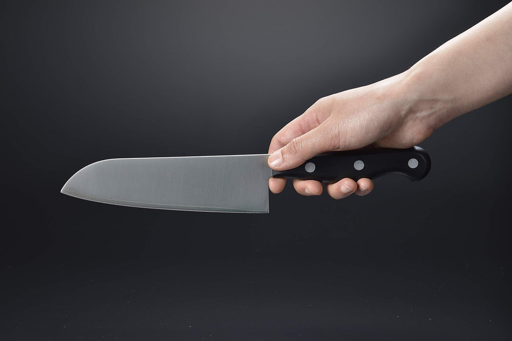 Shimomura Kougyou Santoku Knife 145mm Aus-10 Steel, Dishwasher Safe