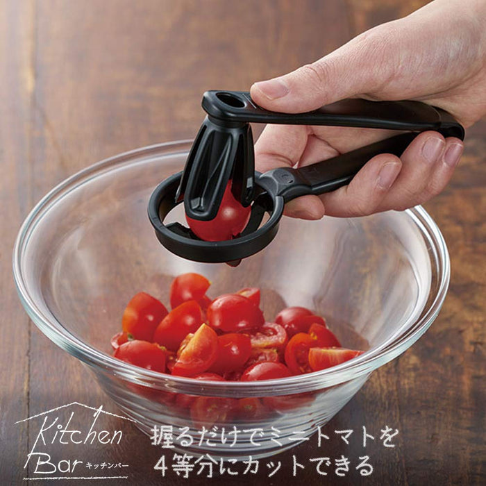 Shimomura Kogyo KIB-615 Tomato Cutter Japan Dishwasher Safe 100x135x50mm Tsubame-Sanjo Black