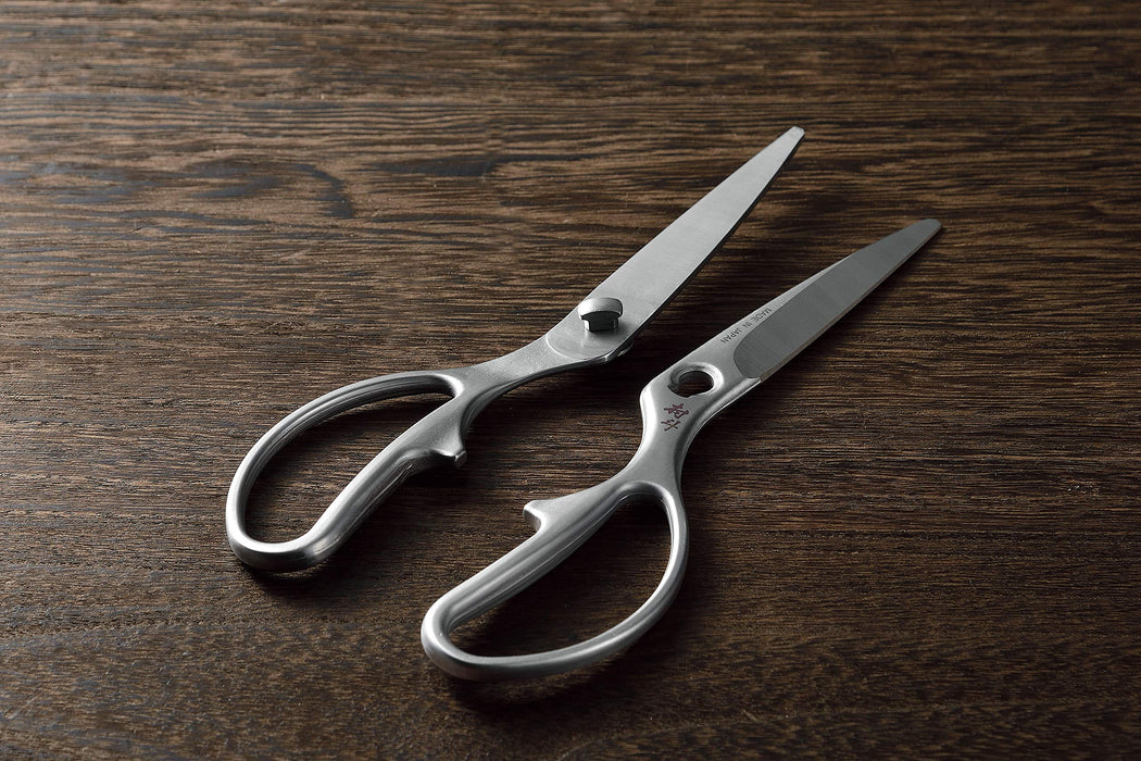 Shimomura Kogyo Mth-401 Kitchen Scissors Forged Niigata Tsubame-Sanjo Silver Disassemble & Washable