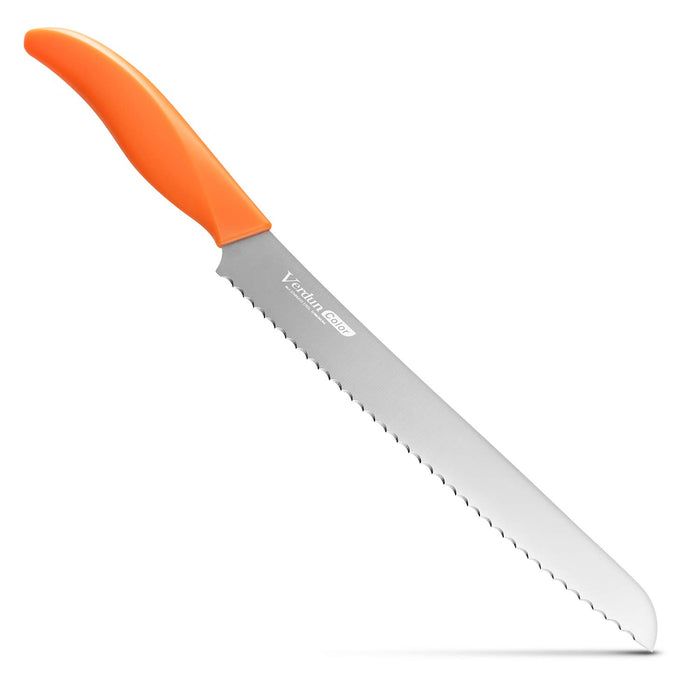 Shimomura Kougyou Bread Knife 220mm Orange VCN-07O Japan Molybdenum Vanadium Steel Dishwasher Safe-Kiichin - The #1 Place for Japanese Goods in Your Hand!